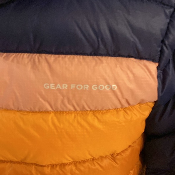 COTOPAXI FUEGO DOWN HOODED JKT Vibrant /Orange Navy Puffer Jacket size small - Picture 7 of 10